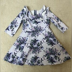 Janie and Jack Floral Dress in Purple girl’s size 4